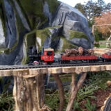 Model train outdoors